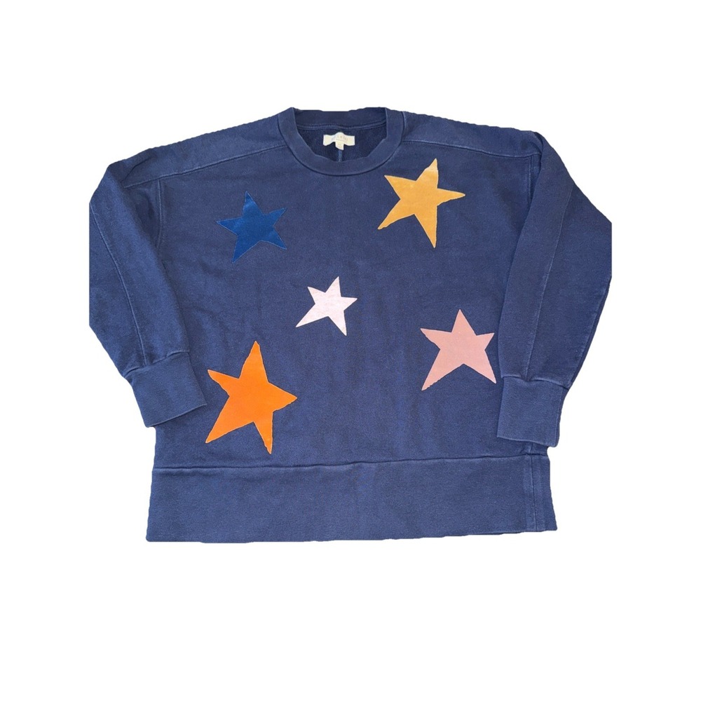 Miles by Madewell Sweatshirt Women's Size XS Blue Starry Star Soft